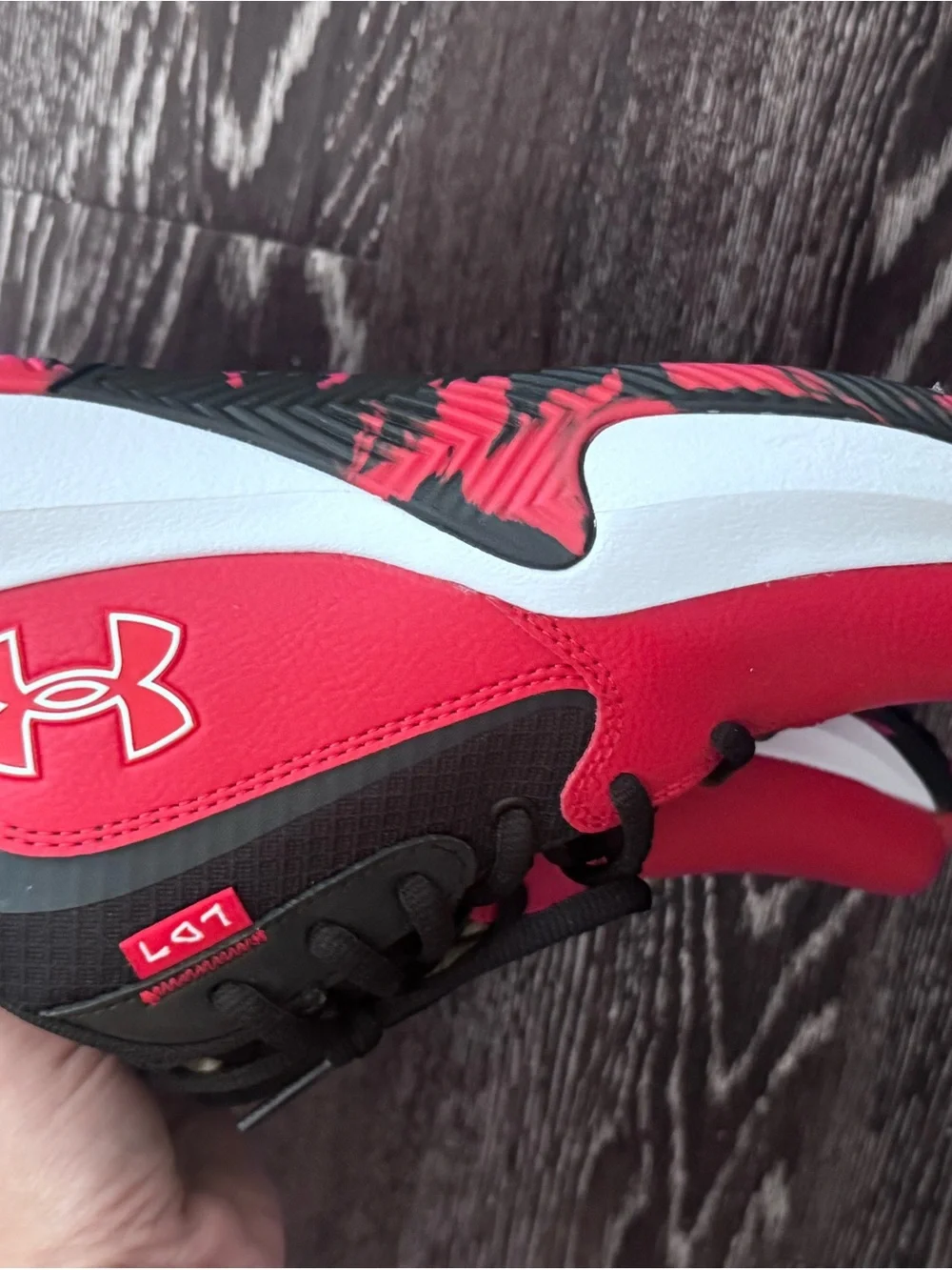 Under Armour Kids' Black and Red Lightweight Sneakers